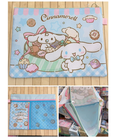 Cinnamoroll 玉桂狗布質拉鍊文件袋/功課袋