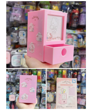 Hello Kitty 筆筒連抽屜(內有50張便條紙)