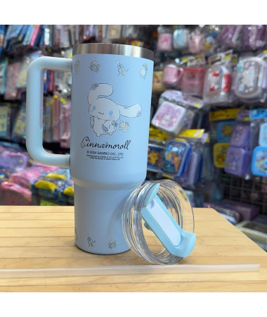 Cinnamoroll 玉桂狗 不鏽鋼保冷保溫水杯連飲管