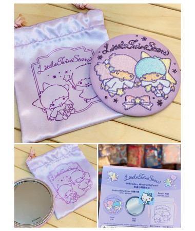 Little Twinstars 刺繡小鏡連布袋