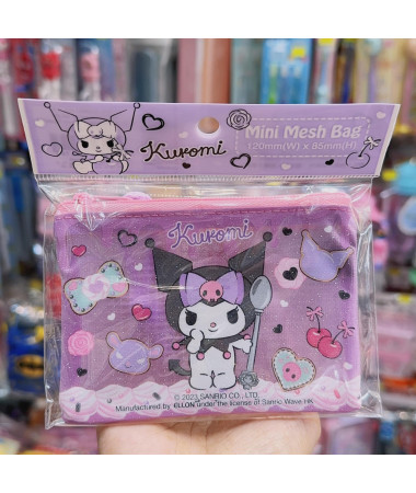 Kuromi Mini Mesh Bag 迷你拉鍊袋/文件袋